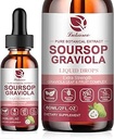 Soursop Graviola Liquid Drop - Pure Leave & Fruit Complex - 4X effectiviteit - Soursop Bitters Liquid for Immunity, Liver & Antioxidant, Herbal Goodness, 1 maand levering, 2 Fl Oz