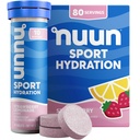 Nuun Sport Electrolyt tabletten met Magnesium, Calcium, Kalium, Chloride & Natrium, Glutenvrij & Vegan, Aardbei Lemonade, 8 Pack (80 Servings Totaal)