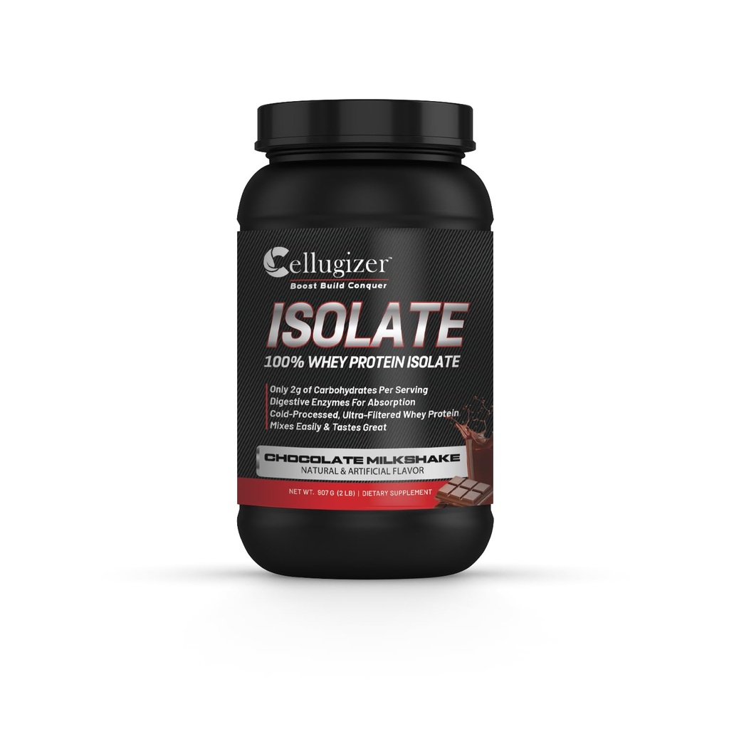 100% Wei Isolaat 2lb, Chocolade I 25g Proteïne, Fast Digeting I 0g Suiker, Low Carb