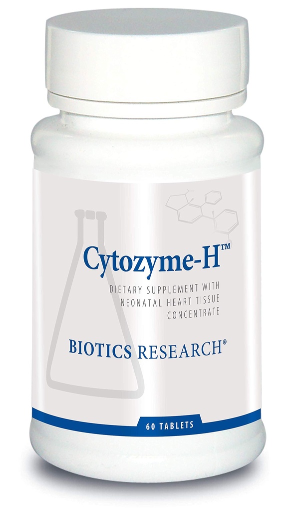 Biotica Onderzoek Cytozyme H Glandular Cardiovasculaire Ondersteuning, Bovine Heart Concentrate, bevordert spierondersteuning, Boosts Energie, SOD, Catalase, Krachtige Antioxidant Activiteit 60 Tablets
