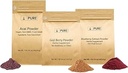 PURE ORIGINEEL INGREDIËNTEN Berry Powder Bundle, (1 lb Each) Acai Powder, Goji Berry Powder, Blueberry Powder, Kruidensupplementen