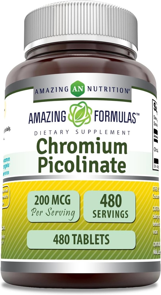 Verbazingwekkende Formules Chroom Picolinaat Supplement 