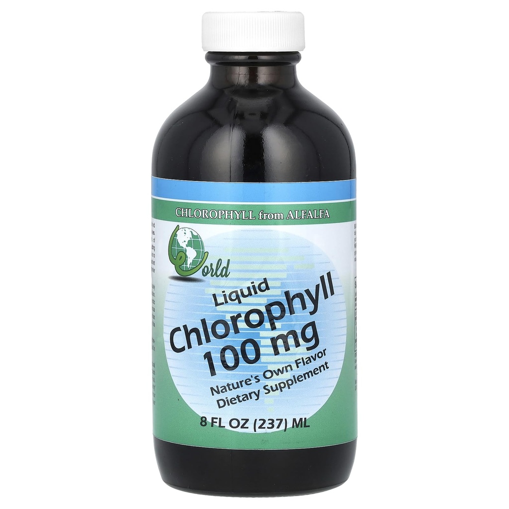 World Organic - Chlorofyl Liquid 100mg, 8 oz vloeistof