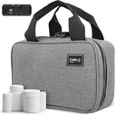 Kaddy Secure Pill Organizer Box, Storage for Bottles of Medicine or Supplements; Toiletry; Travel or Home, TSA Approved Lock(Grey)