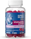 Mama's Bliss Kids Vlierbessen Gummies, ondersteunt immuniteit met zwarte vlierbessen, zink & vitamine C, Glutenvrij & veganist, leeftijd 2 jaar + (60 telling)