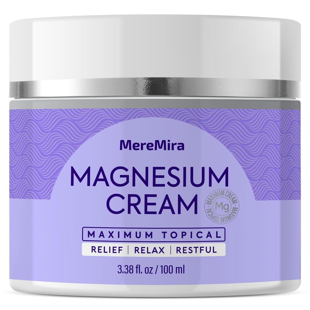 Magnesium crème voor slaap en spierverlichting: Topische nacht Kalmeren en diepe ontspannen Lotion - Restless Cramps Leg & Joint Care Lotion - Lavender 3.38 Fl. Oz.