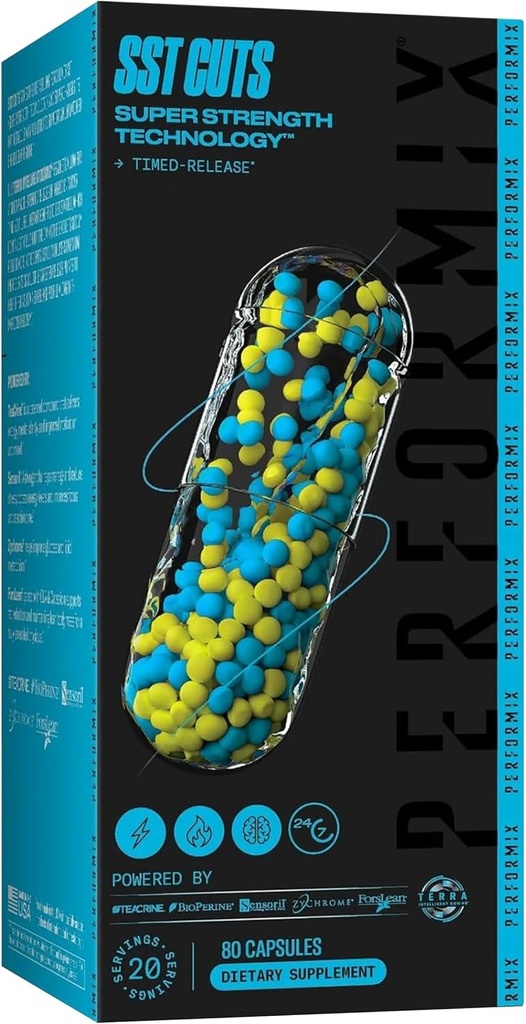 PERFORMIX SST snijdt Super Kracht Technologie - Energie, Focus & Mood - Nootrope, Cafeïne, Zychrome & Teacrine - Pre-workout Supplement voor mannen en vrouwen - 80 porties