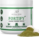 Hondentanden Reiniging Powder - Fortify Dental Powder voor honden - Plaque Remover and Freshens Bad Breath with Fresh Green Supplements - Bevat Kelp, Probiotica, en andere tanden reinigen ingrediënten