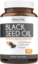 Black Seed Oil - 60 Softgel Capsules (Non-GMO & Vegan) Premium Cold-Pressed Nigella Sativa Producent Pure Black Cumin Seed Oil met Vitamine E - 500mg Elke, 1000mg Per 2 Capsule Serveren
