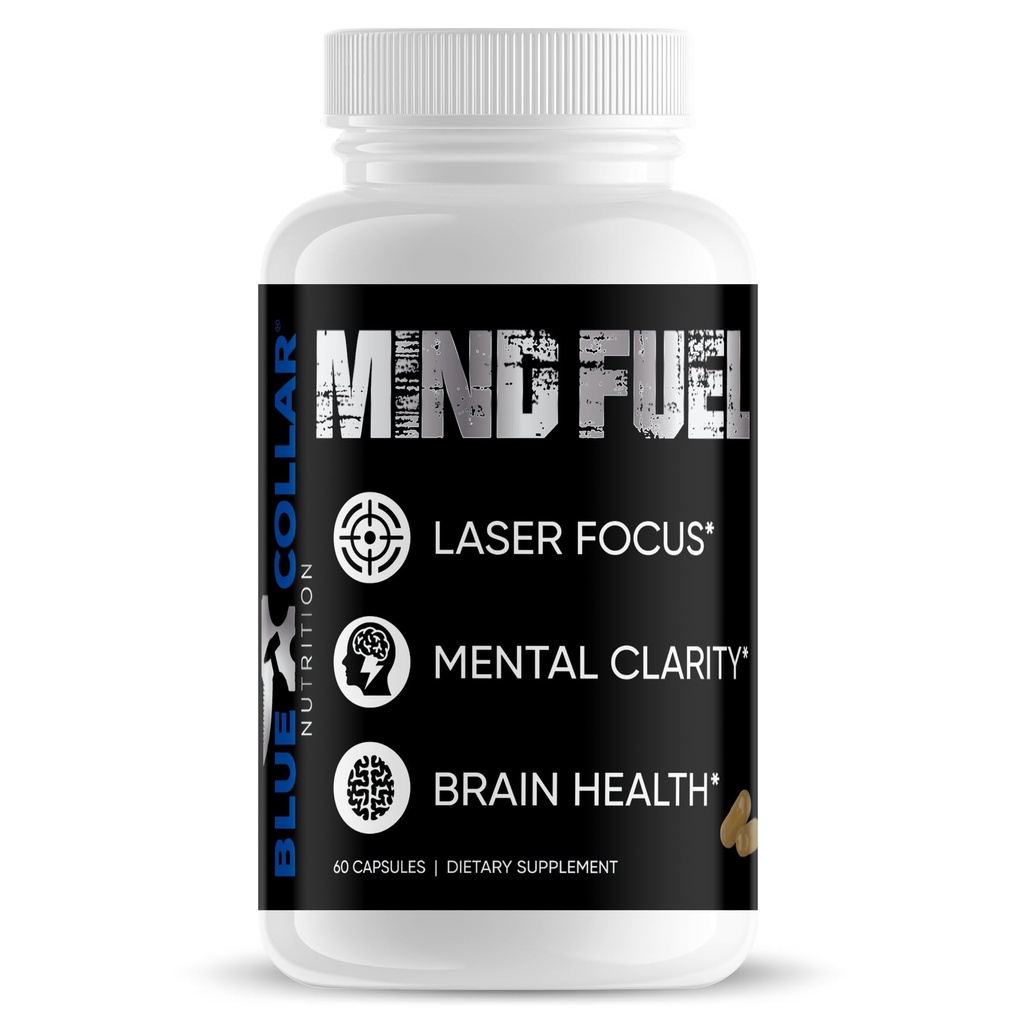 Mind Fuel Brain Supplements for Memory and Focus, Boost Brain’s Health & Mental Clarity, Men's Multivitamin Memory Supplement for Brain, Nootropics Brain Support Supplement for Men/Women (60 Capsules)