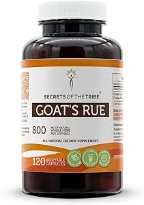 Geheimen van de stamgeit Rue 120 Capsules, 800 mg, Goat's Rue (Galega officinalis) Gedroogde kruiden (120 capsules)