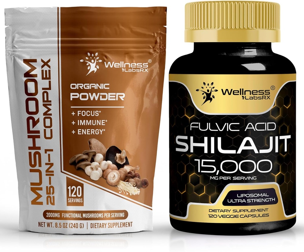 WELNESS LABSRX paddopoeder 2000mg - Shilajit Pure Himalaya 15.000mg Capsules