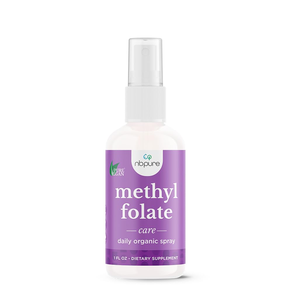 nbpure Methylfolaat Vitamine B9 Spray Supplement, Liquid Folic Acid Spray, 1 oz