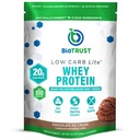 BioTrust Low Carb Lite, 20 Gram Grass-Fed Whey Protein Isolaat, 100 Calorieën, ProHydrolase Digestieve Enzymen, Non-GMO, Vrij van soja en Gluten, rBGH-Free (14 Servers) (Chocolaatijs)