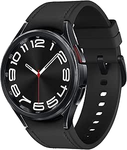 Samsung Galaxy Watch 6 Classic 43mm Bluetooth Smartwatch, Rotating Bezel, Fitness Tracker, Gepersonaliseerde HR-zones, geavanceerde slaapcoaching, hartmonitor, BIA Sensor, Health Insights, Amerikaanse versie, Zwart