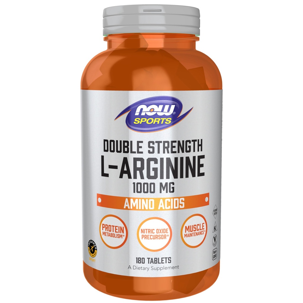 Nu Foods Sports Nutrition, L-Arginine Double Strength 1000mg, Nitric Oxide Precursor, Aminozuren, 180 tabletten