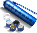 Wekelijkse pil Organisator, 7 dagen Extra grote capaciteit pil doos, pil houder Container, waterdicht en groot compartiment voor Holding supplementen, vitamines, visolie en geneeskunde (blauw)