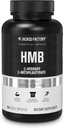 Ge Jacked Factory Essentials HMB Capsules - HMB Supplementen voor Lean Spiergroei, het voorkomen van spieruitbraak tijdens calorie-tekorten, & het verbeteren van spierherstel - 120 Veggie Capsules