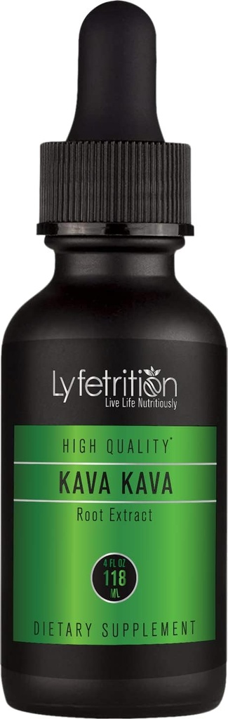 Lyfetrition Kava Kava Root Extract met actieve Kavalactonen 540mg, 220 Servers, Cruelty-Free, Easy-to-Consume Liquid Drops, Quick Absorptie, GMP-Certified, Third-Party Tested, Non-GMO, Made in USA