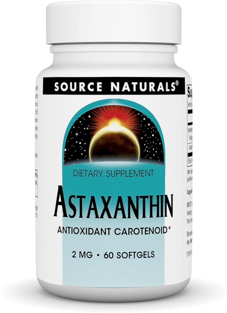 BRON NATUURLIJKE Astaxanthine 2 Mg Zachte Gel, 60 Tel.