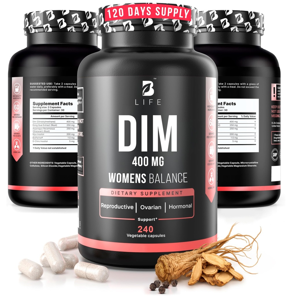 DIM-supplement 400 mg met Myo & D-Chiro Inositol, Dong Quai - PCOS-supplementen Hormone-balans voor vrouwen