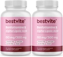 Benfotiamine 150mg / Alpha Lipoïnezuur 300mg (240 Vegetarische Capsules)(120x2) - Geen Stearates - Veganistisch - Glutenvrij - Niet GGO
