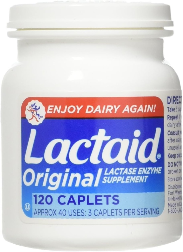 LACTAID Original Caplets 120 ea (verpakking van 3)