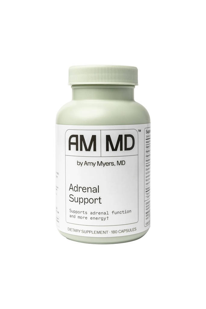 Amy Myers MD Adrenal Support - Adaptogenic Herb Supplement with Ashwagandha, Riboflavine, Vitamin B6 & More - Glutenvrij, Niet-Dairy & Non-Soy - 180 Capsules