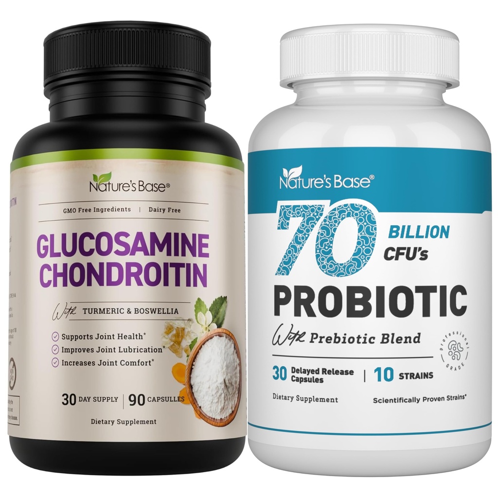Basis van de natuur Glucosamine Chondroitin + Probiotica 70 miljard CFU