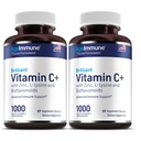Vitamine C 1000mg Complex met L-Lysine 500mg, Zink Gluconaat 12mg, Bioflavonoïden 300mg. Doctor Geformuleerd Magnesium Stearate Gratis Supplementen voor Gezond Immuun Systeem Ondersteuning. Twee flessen.(2)
