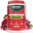 Greens+ Organic Reds Superfood Powder, Antioxidant, Polyfenol, Blend for Morning Kick, Energy, Vitality Boost, Nutrition, Vibrant Health, Vegan Soy/Dairy/Gluten Free(8.46oz)