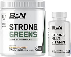 BARE PERFORMANCE NUTRITION BPN Strong Greens & Strong Multi-Vitamin Bundle