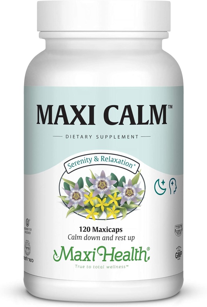 Maxi Kosher voor Pascha Kalmte rust en ontspanning Ondersteuning Capsules, 120 Tellen