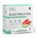 Pure Power Electrolytes, Watermeloen komkommer smaak, 5,13 oz (145,6 g), 30 porties (30 verpakkingen), 5 calorieën en 0 g suiker per portie, niet-GMO, NSF gecertificeerd voor Sport, Dr. Mercola