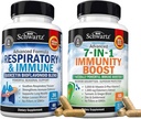 BioSchwartz Respiratory & Immuun Lung Support Supplement met Quercetine (1 maand supply) Plus 7 in 1 Immuun Support Supplement met Antioxidanten (2 maanden supply)