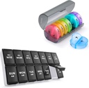 2 Pack Weekly pil Organizer 7 Dag 2 keer per dag, Sukuos Grote Dagelijkse pil Box voor pillen/Vitamine/Visolie/Supplements, BPA Gratis pil Cases, Gemakkelijk te reinigen