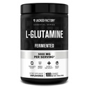 Ge Jacked Factory L-Glutamine Poeder 100 Servers - Vegan Fermented L Glutamine Supplement voor Post Workout Muscle Recovery, Immuniteit, Decompenserende Gezondheid Geen Artificial Filler - Unflavored