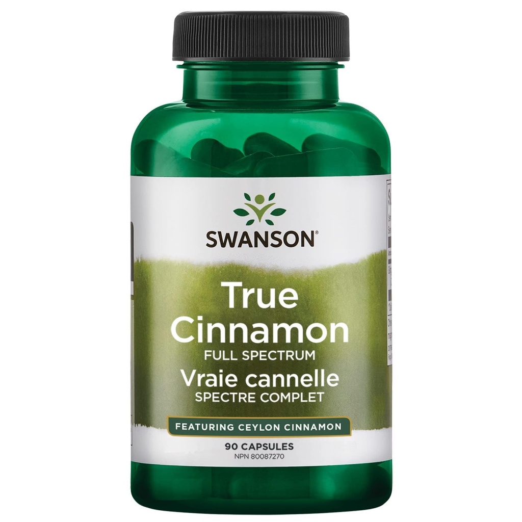 Swanson Full Spectrum True Cinnamon - Herbal Supplement - (120 capsules, 300 mg elk)