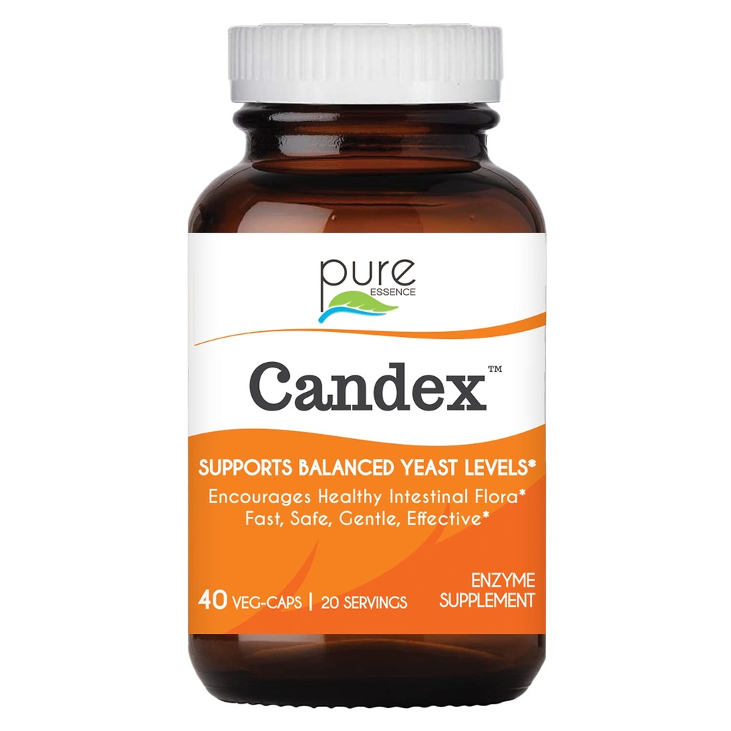 Pure Essence Candex Supplement - Gist Overgroei Supplement met Digestieve Enzymen, Gistinfectie Probiotische Hulp voor mannen en vrouwen - 40 Capsules