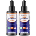 Vitamatic 2-pack Melatonine 20mg Liquid Drops - 2 fl oz (59 ml) Elke - Natural Berry Flavor - Niet GMO, Vegetarisch Supplement voor volwassenen