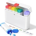 Daviky Pill Organizer 2 keer per dag - Grote capaciteit per week AM PM Pill Box met hart Latch, 7 dagen reizen pil geval, schattige geneeskunde Organisator voor Medicatie, Vitaminen, Supplementen