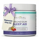 Magnesium slaapnacht poeder - Magnesium Citroen, Magnesium Glycineer met Melatonine, L-Theanine en GABA slaaphulp, natuurlijke slaapsupplement, Veganistisch, Glutenvrije, Raspberry Citroen smaak
