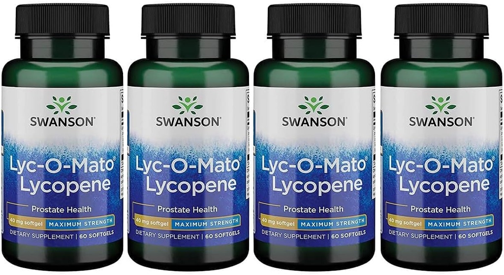 Swanson Supersterk LYC-O-Mato Lycopeen 40 Milligrammen 60 Sgels (4 Pack)