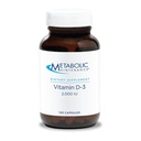Metabolische Onderhoud Vitamine D-3 2000 IE - Superior Absorptie D3 met Vitamine C - Bot, Immuun, Mood + Cardiovasculaire Ondersteuning Supplement, Geen Fillers (120 Capsules)