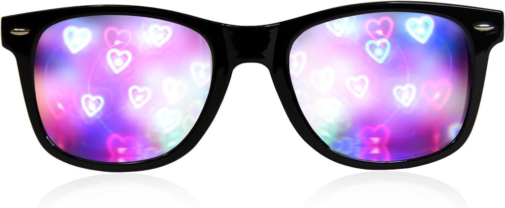 Ultimate Diffractie Glazen - 3D Rainbow Heart Effect - Great Edm, Concert, en Rave Accessoire