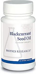 Biotics Research Blackcurrant Seed Oil 535 mg Natural Source of Gamma Linolenic Acid GLA 80 mg softgels, Ondersteunt Cardiovasculaire Gezondheid, Normale Weefsel Reparatie, Immuunsysteem, Vrouwen.