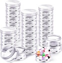 Sieral 4 Pack 7 Dag Stapelbare pil Organisators Ronde pil Organisator Case Stapelbare wekelijkse supplementen Vitaminen Individuele opslag Containers Houder Dispenser met deksels voor reisgeneeskunde, Clear