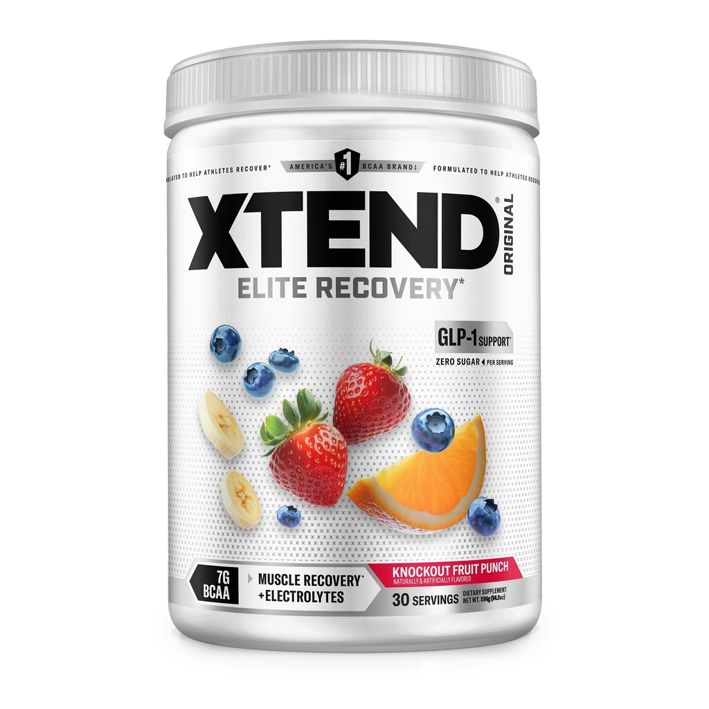 Xtend Original BCAA Powder 7g BCAA and 2.5g L-Glutamine, Sugar Free Post Workout Muscle Recovery Drink met Aminozuren voor mannen en vrouwen, 30 porties
