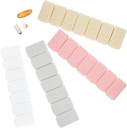 4Pack Weekly pil Organizer,Kleine 7 dagen pil koffers reizen dagelijks pil Box voor visolie, calcium tabletten supplementen en andere vitamine pil