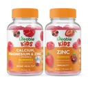 Levensvatbare Calcium Magnesium & Zink Kids + Zink Kids, Gummies Bundle - Grote Proeverij, Vitamine Supplement, Glutenvrij, GGO-vrij, Kauwgom